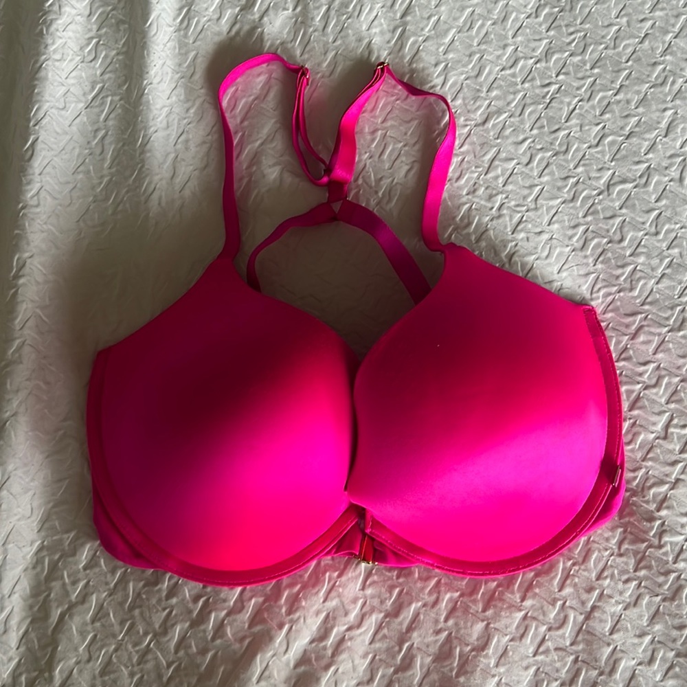 VS hot pink very sexy front close padded push up bra